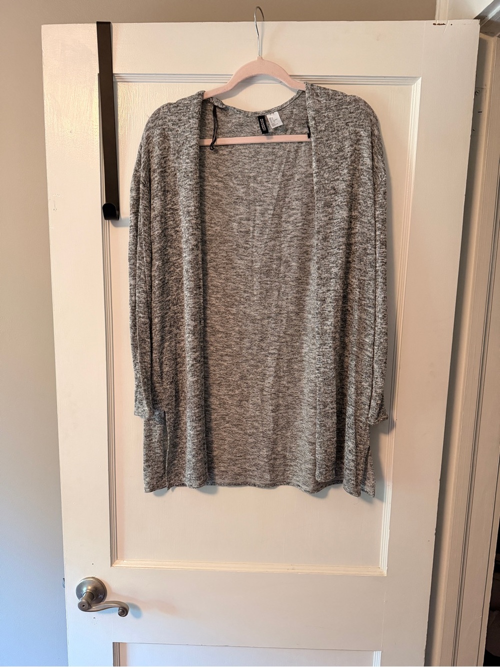 Divided Heather Gray Open-Front Women's Cardigan